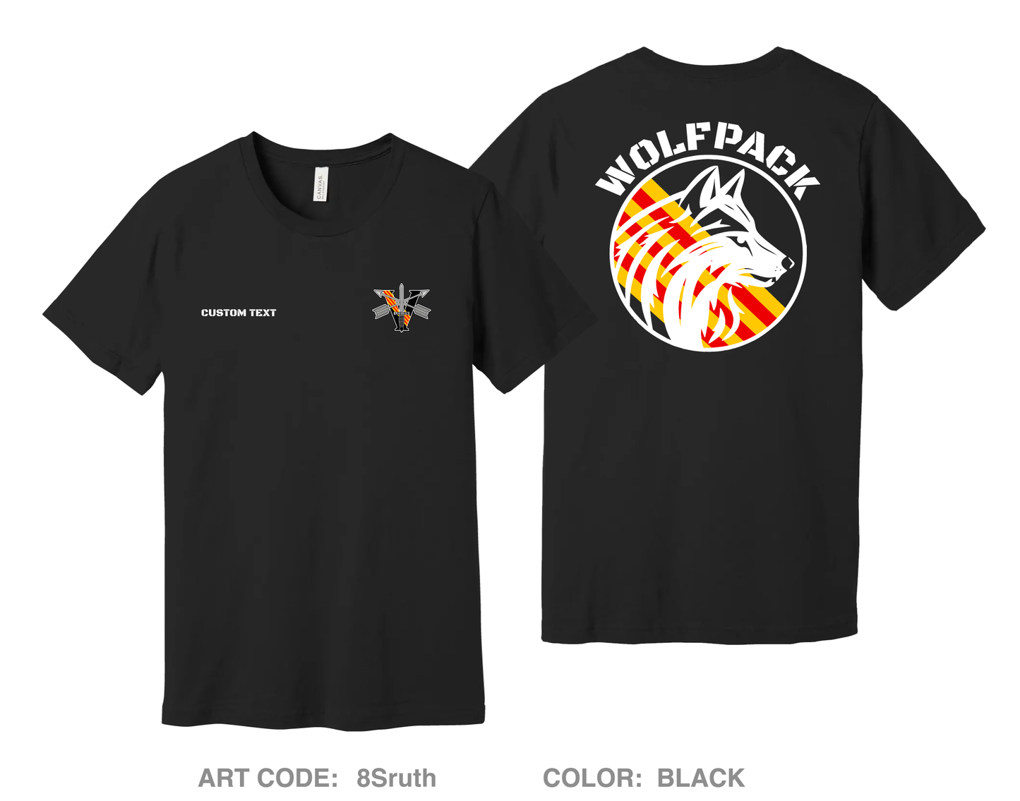 CUSTOM Alpha Company, Group Support Battalion, 5th Special Forces Group (Airborne) Comfort Unisex Cotton SS Tee - 8Sruth