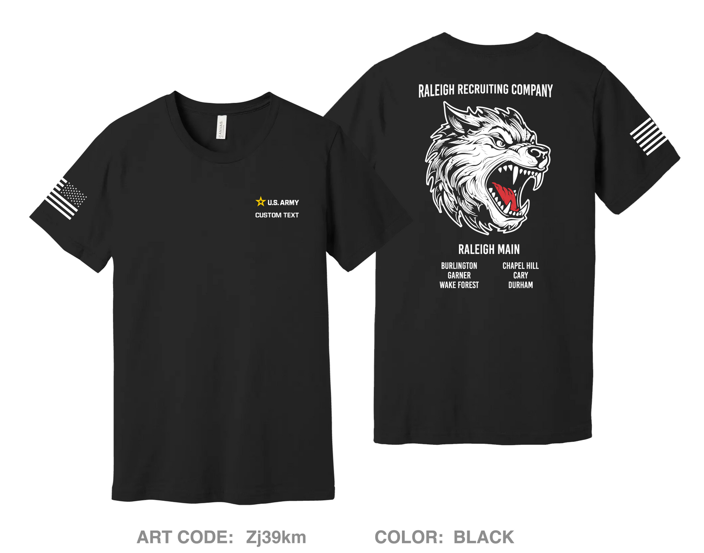CUSTOM Raleigh Recruiting Company Comfort Unisex Cotton SS Tee - Zj39km