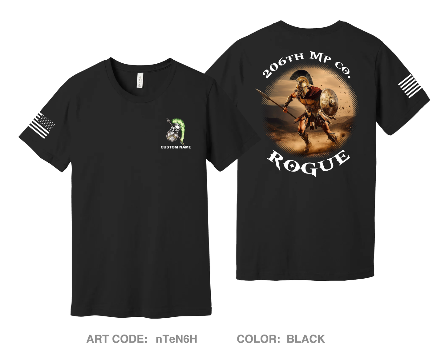 CUSTOM 206th MP CO Comfort Unisex Cotton SS Tee - nTeN6H
