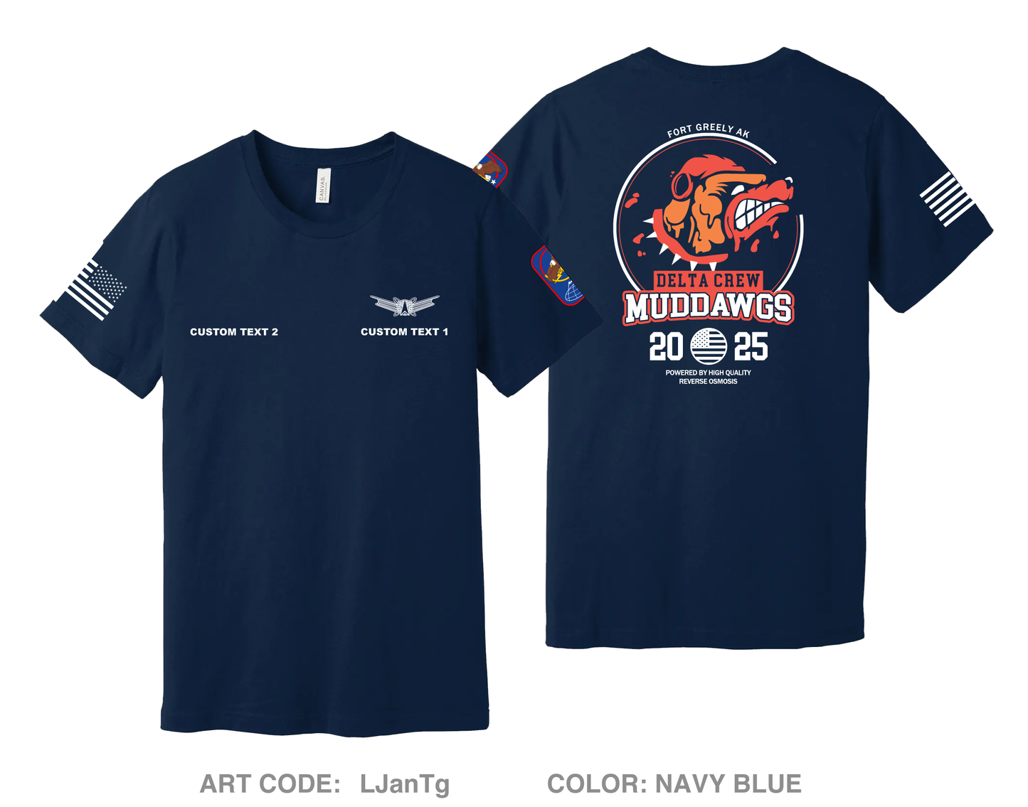 CUSTOM Delta Crew Comfort Unisex Cotton SS Tee - LJanTg