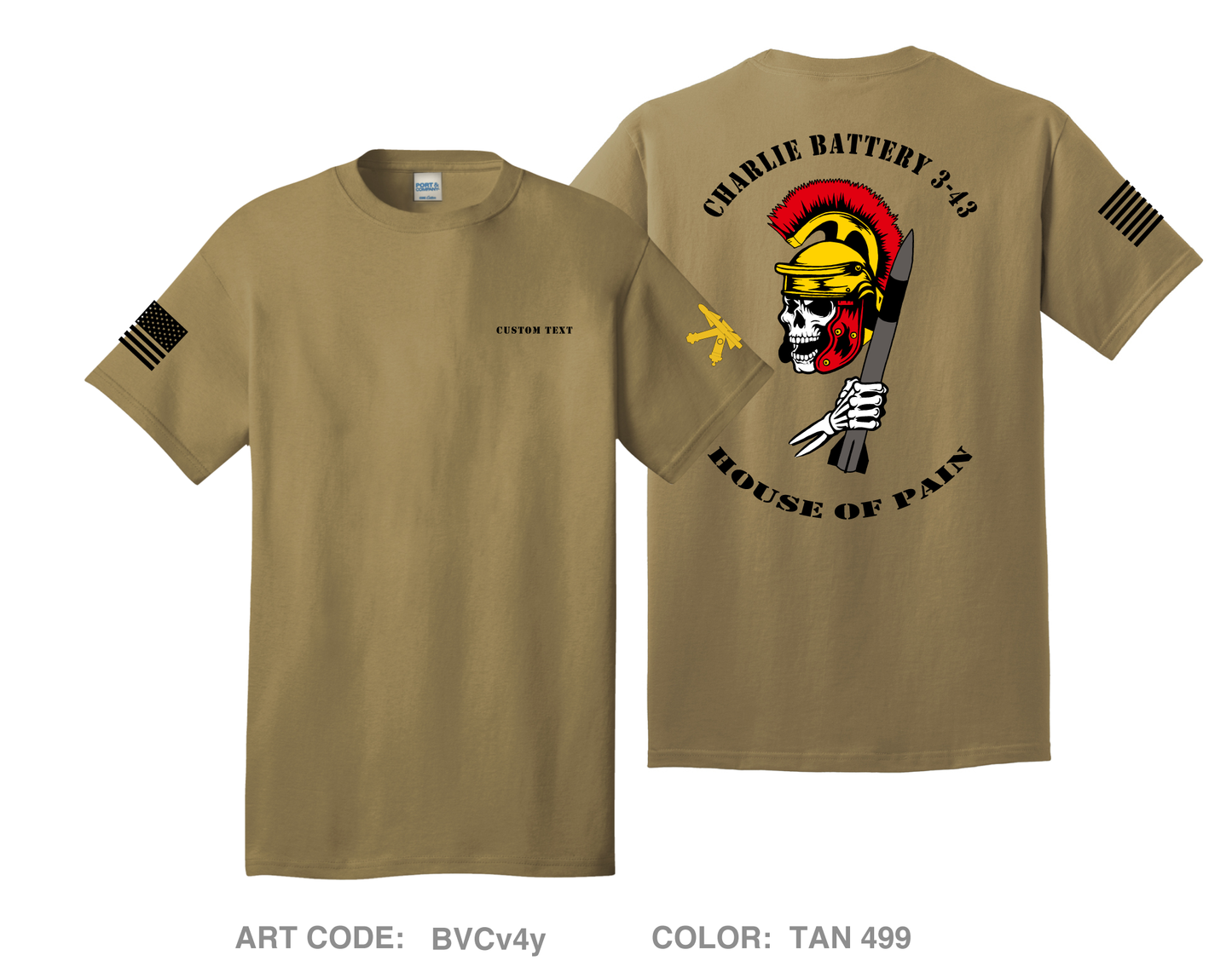 CUSTOM CHARLIE BATTERY 3-43 ADA Fundraising Collection Hi-Tech Performance Unisex SS Tee - BVCv4y