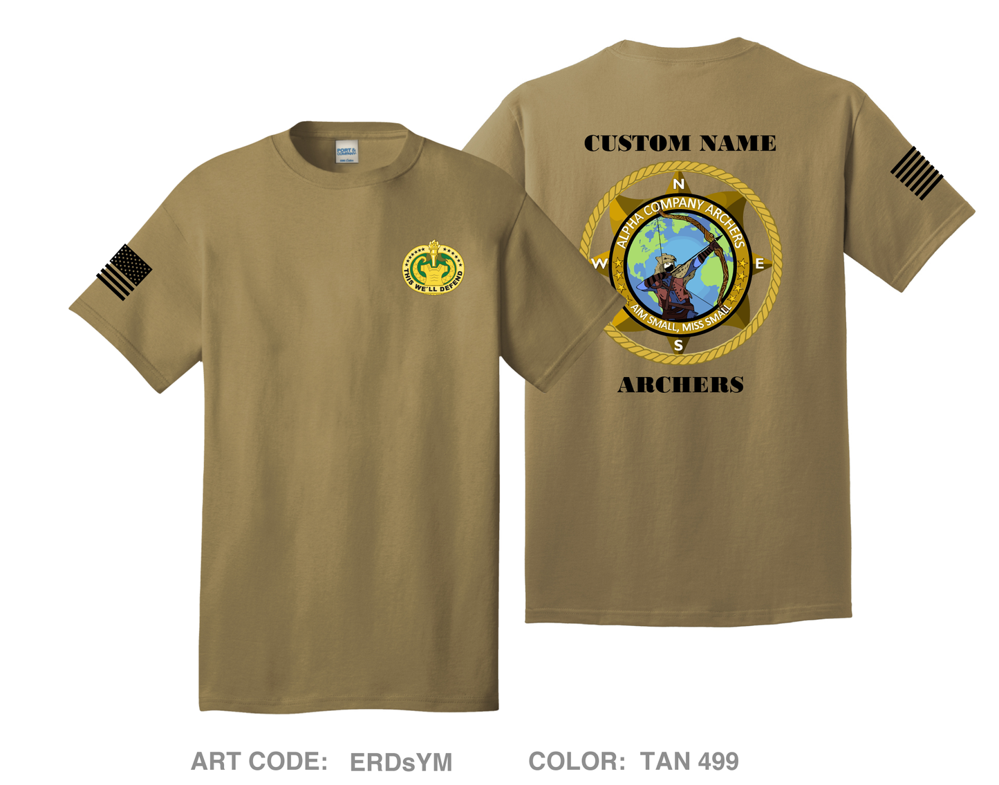 CUSTOM ALPHA COMPANY 305TH MI BN Comfort Unisex Cotton SS Tee - ERDsYM