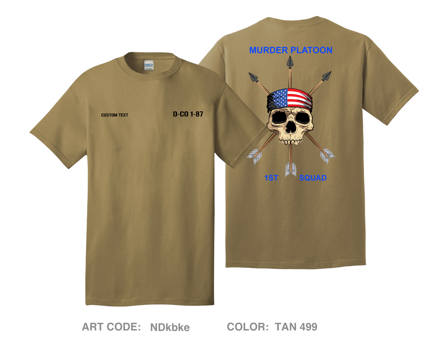CUSTOM 1-87IN D-CO 10TH MTN Comfort Unisex Cotton SS Tee - NDkbke