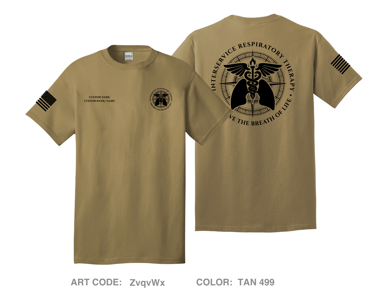 CUSTOM Interservice Respiratory Therapist Program Comfort Unisex Cotton SS Tee - ZvqvWx