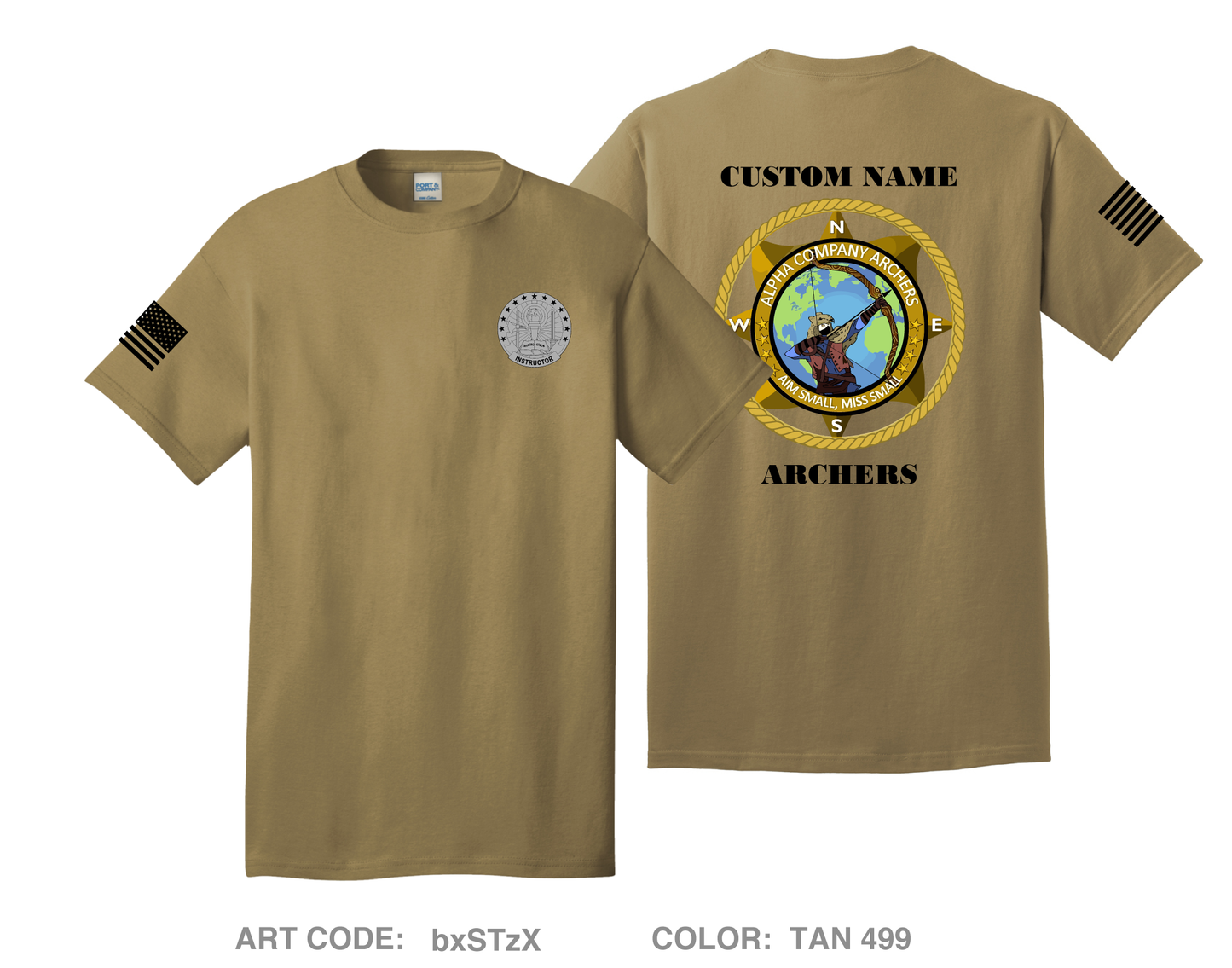 CUSTOM ALPHA COMPANY 305TH MI BN Comfort Unisex Cotton SS Tee - bxSTzX