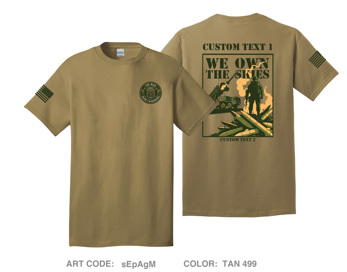 CUSTOM Crew 1 Bezerkers Comfort Unisex Cotton SS Tee - sEpAgM
