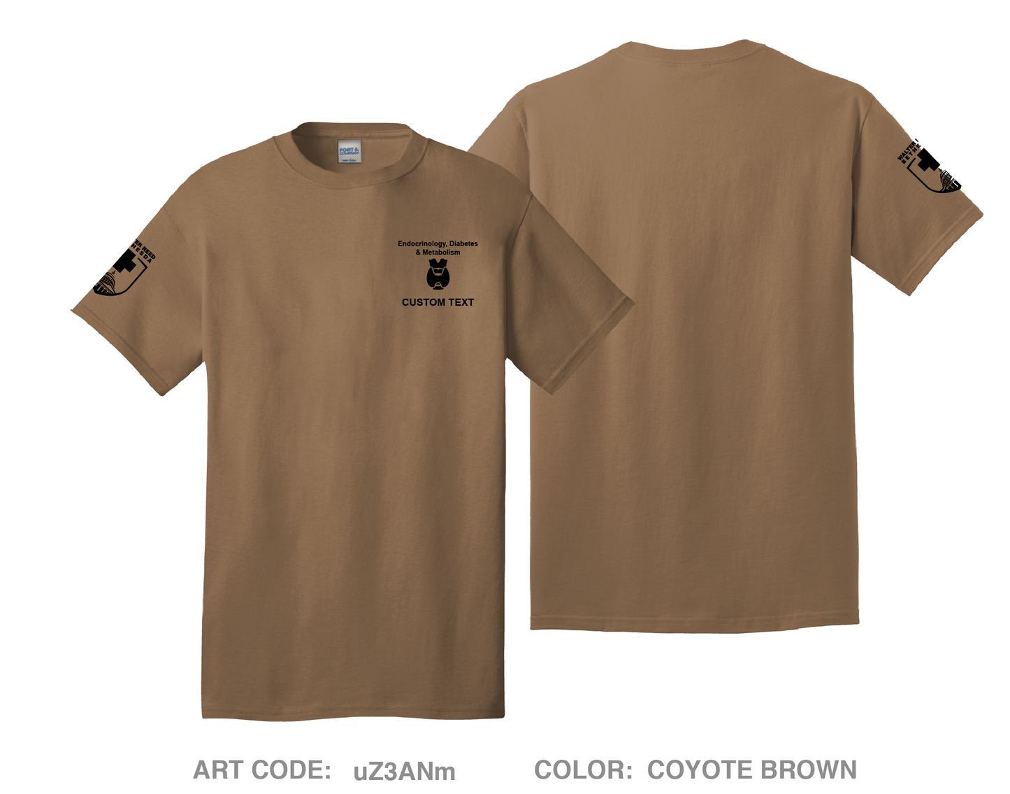 Walter Reed National Military Medical Center Endocrinology Comfort Unisex Cotton SS Tee - uZ3ANm