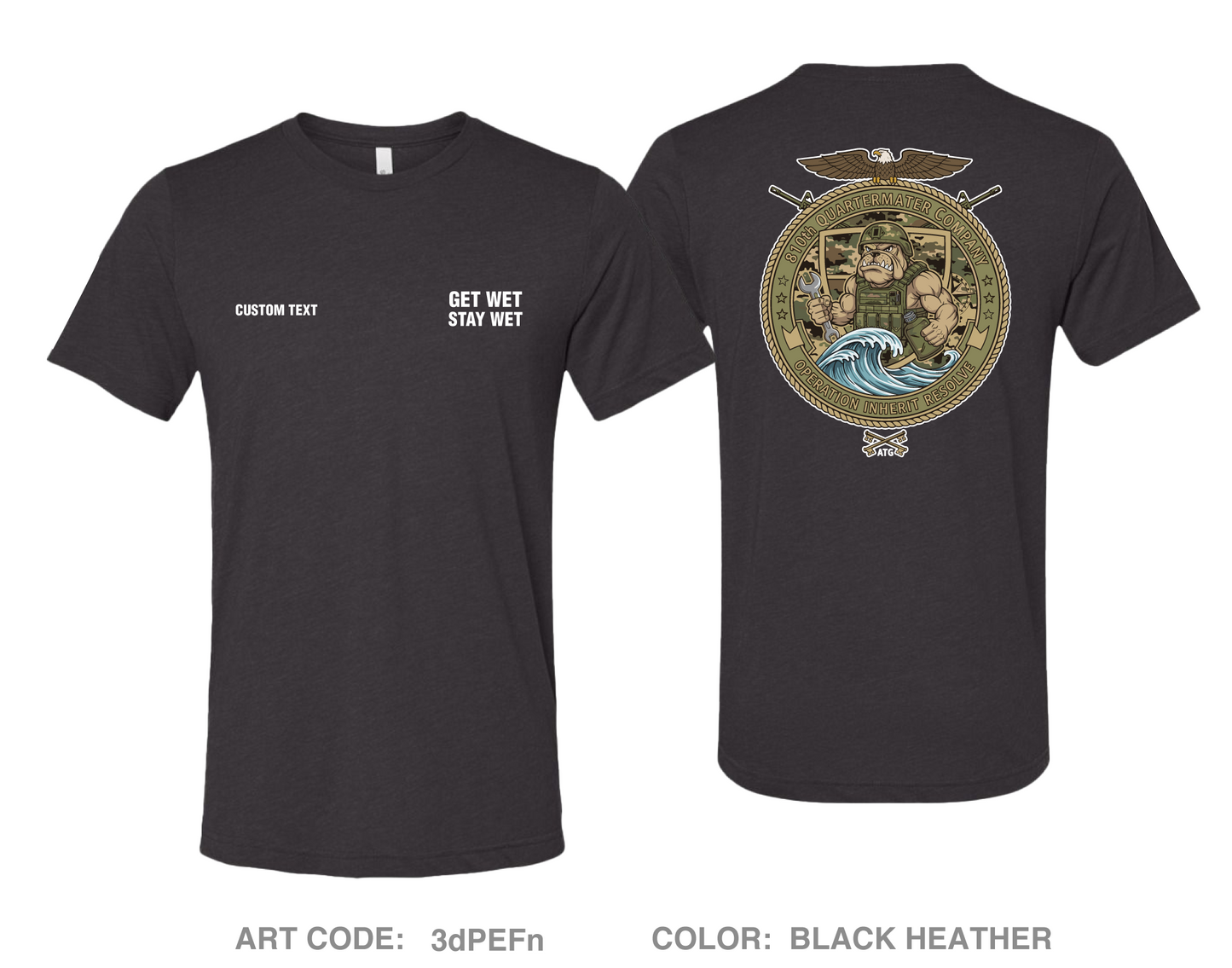 CUSTOM 810th Quartermaster Company Comfort Unisex Triblend SS Tee - 3dPEFn