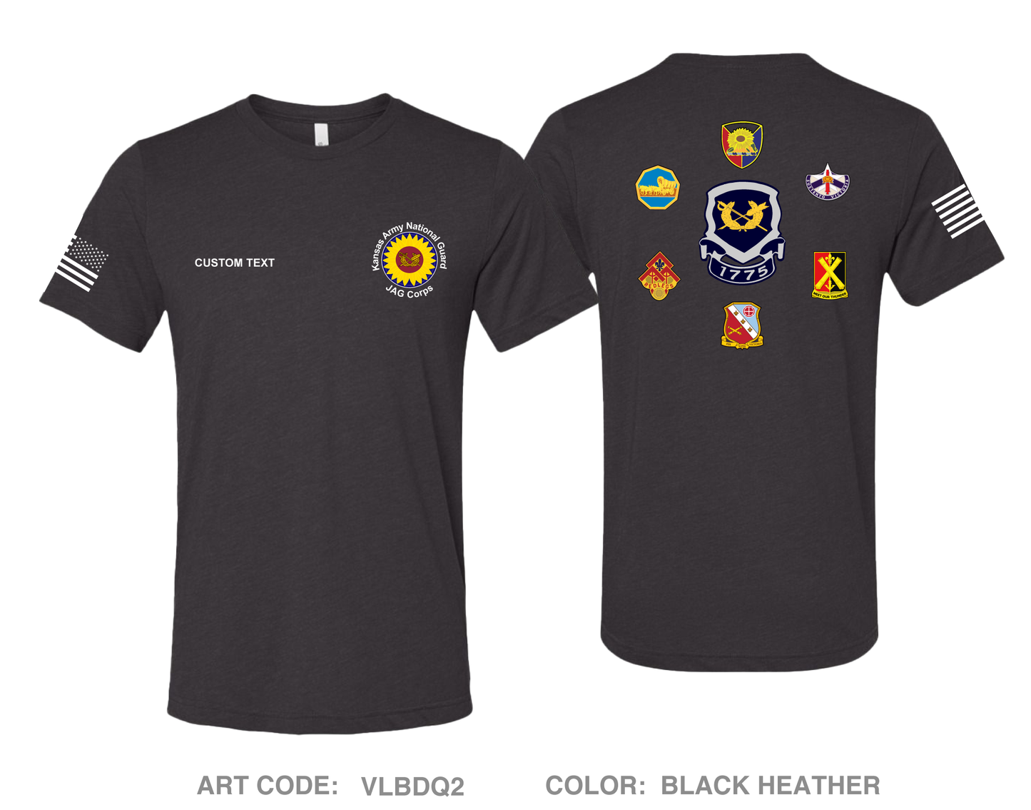 CUSTOM Kansas Army National Guard JAG Corps Comfort Unisex Triblend SS Tee - VLBDQ2