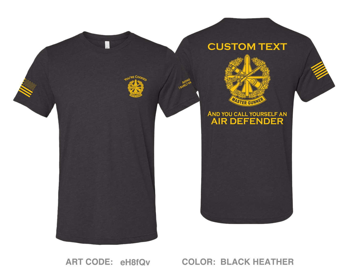 CUSTOM Avenger Master Gunner Comfort Unisex Triblend SS Tee - eH8fQv