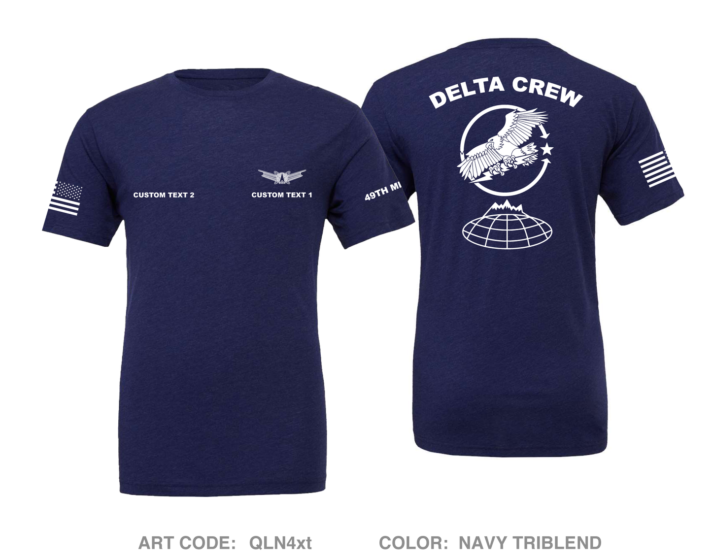 CUSTOM Delta Crew Comfort Unisex Triblend SS Tee - QLN4xt