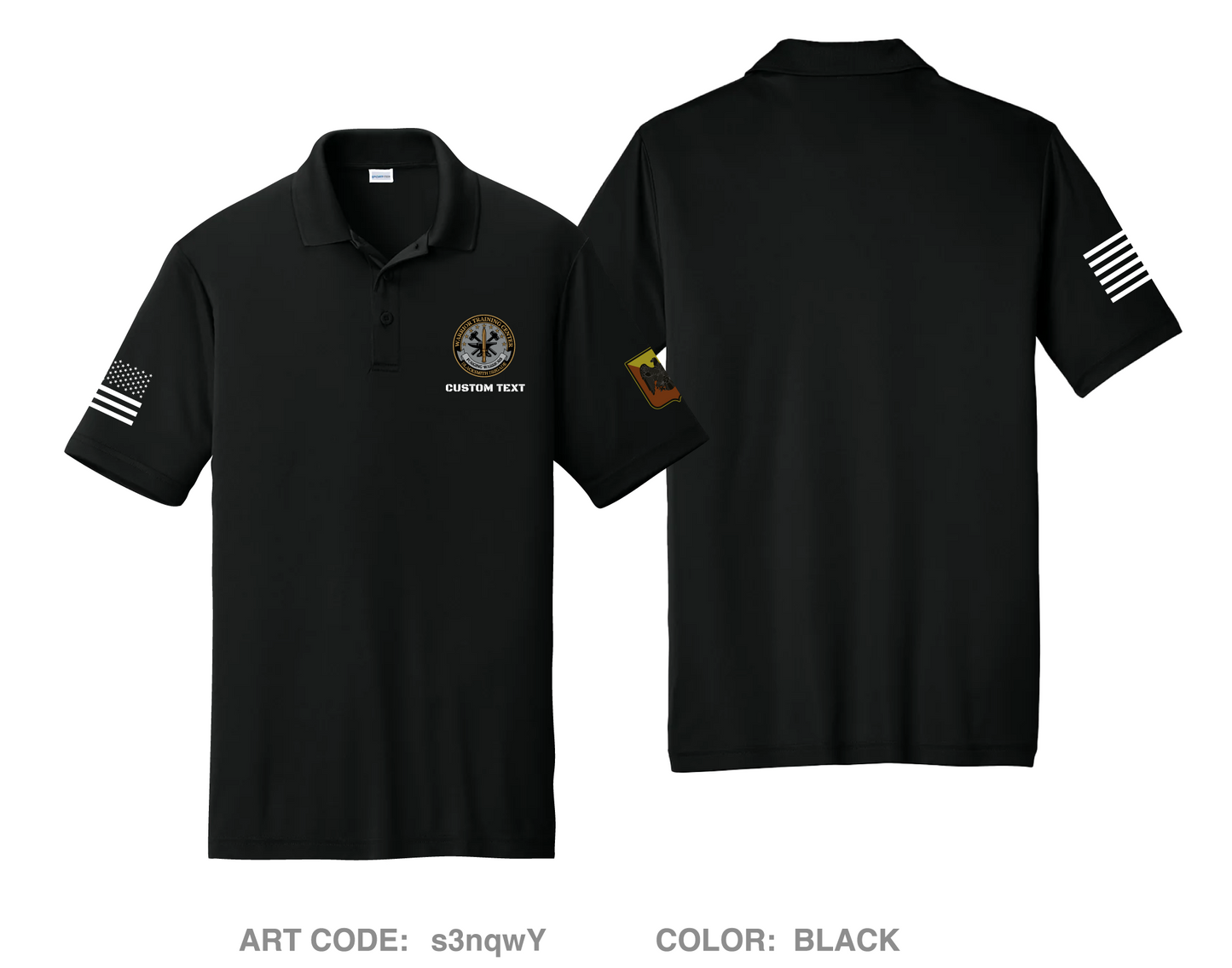 CUSTOM Sustainment Training Center Fundraising Collection Hi-Tech Performance Men's SS Polo - s3nqwY