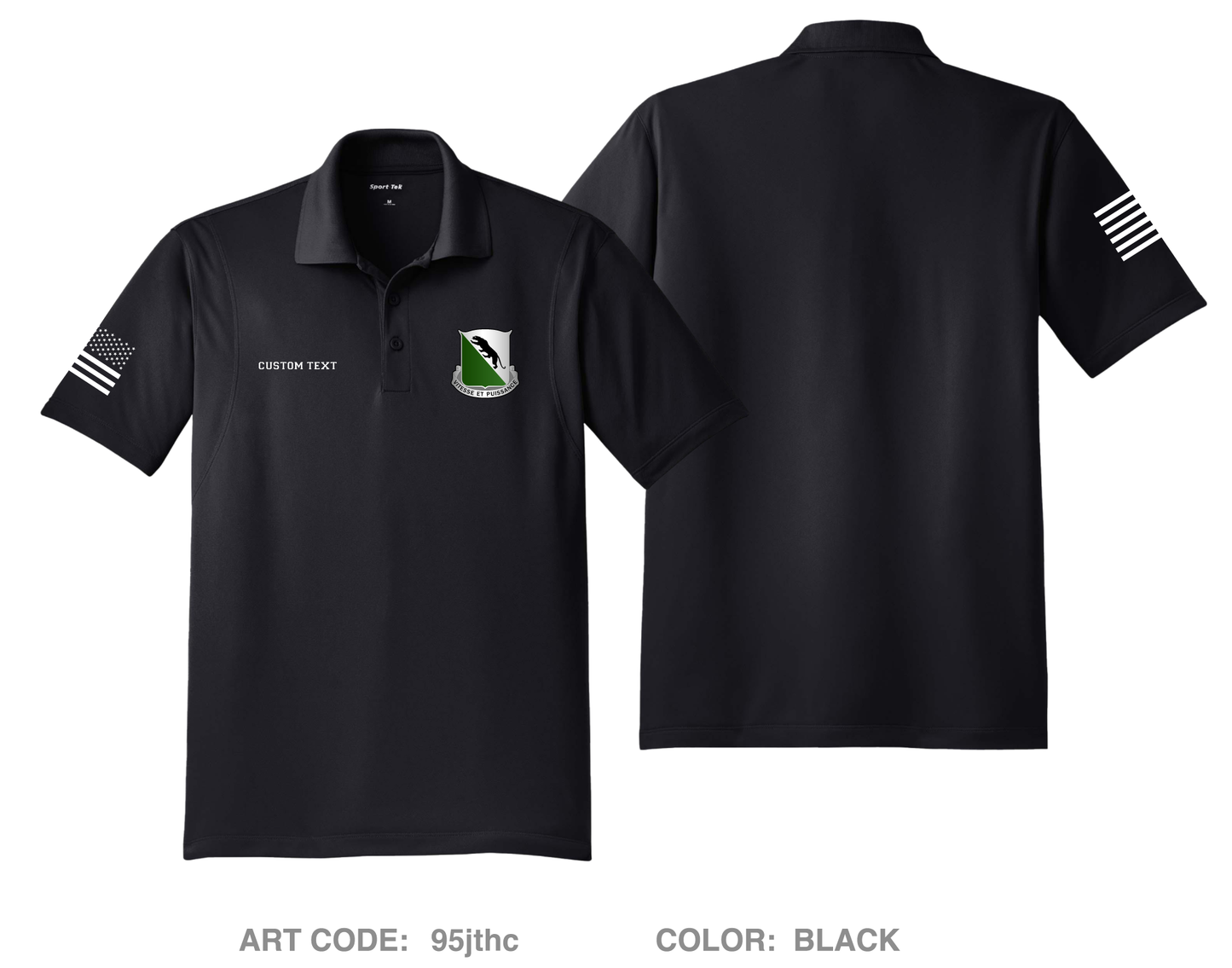 CUSTOM Berserker 3-69AR Hi-Tech Performance Men's SS Polo - 95jthc