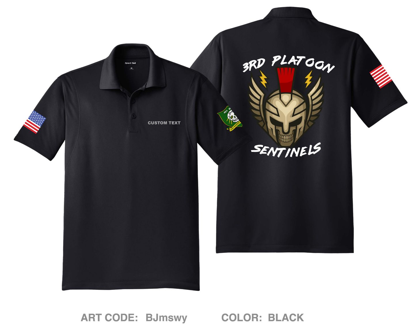 CUSTOM SENTINELS Hi-Tech Performance Men's SS Polo - BJmswy