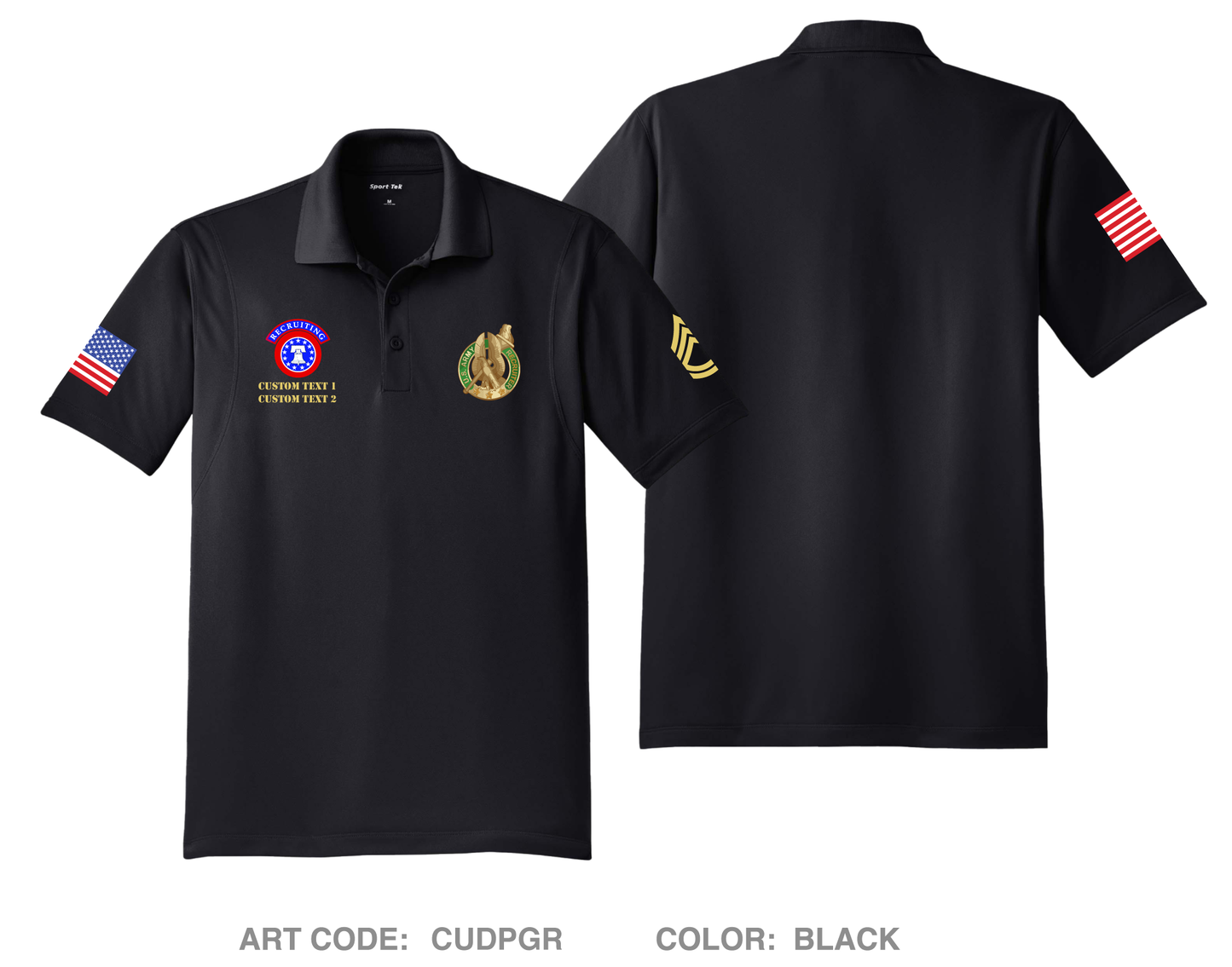Kalamazoo Army Recruiting station Hi-Tech Performance Men's SS Polo - CUDPGR
