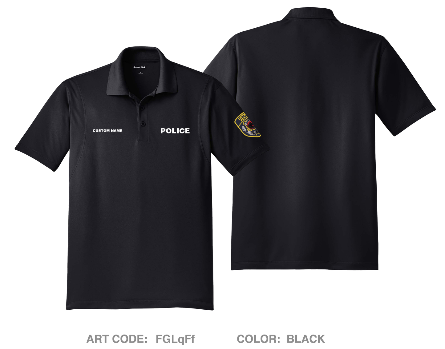 CUSTOM Detroit police narcotics Hi-Tech Performance SS Polo - FGLqFf