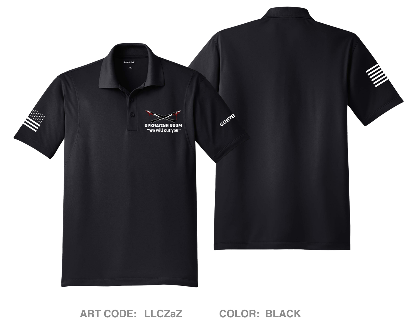 CUSTOM 10th Field Hospital Hi-Tech Performance Men's SS Polo - LLCZaZ