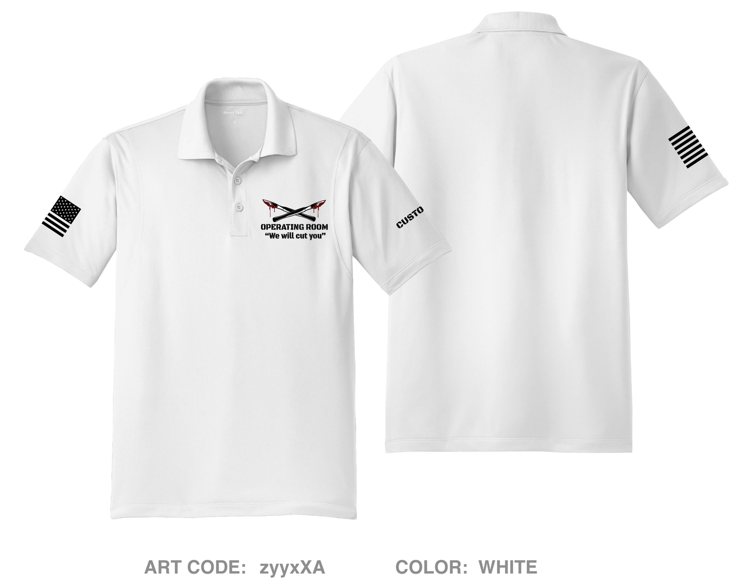 CUSTOM 10th Field Hospital Hi-Tech Performance Men's SS Polo - zyyxXA