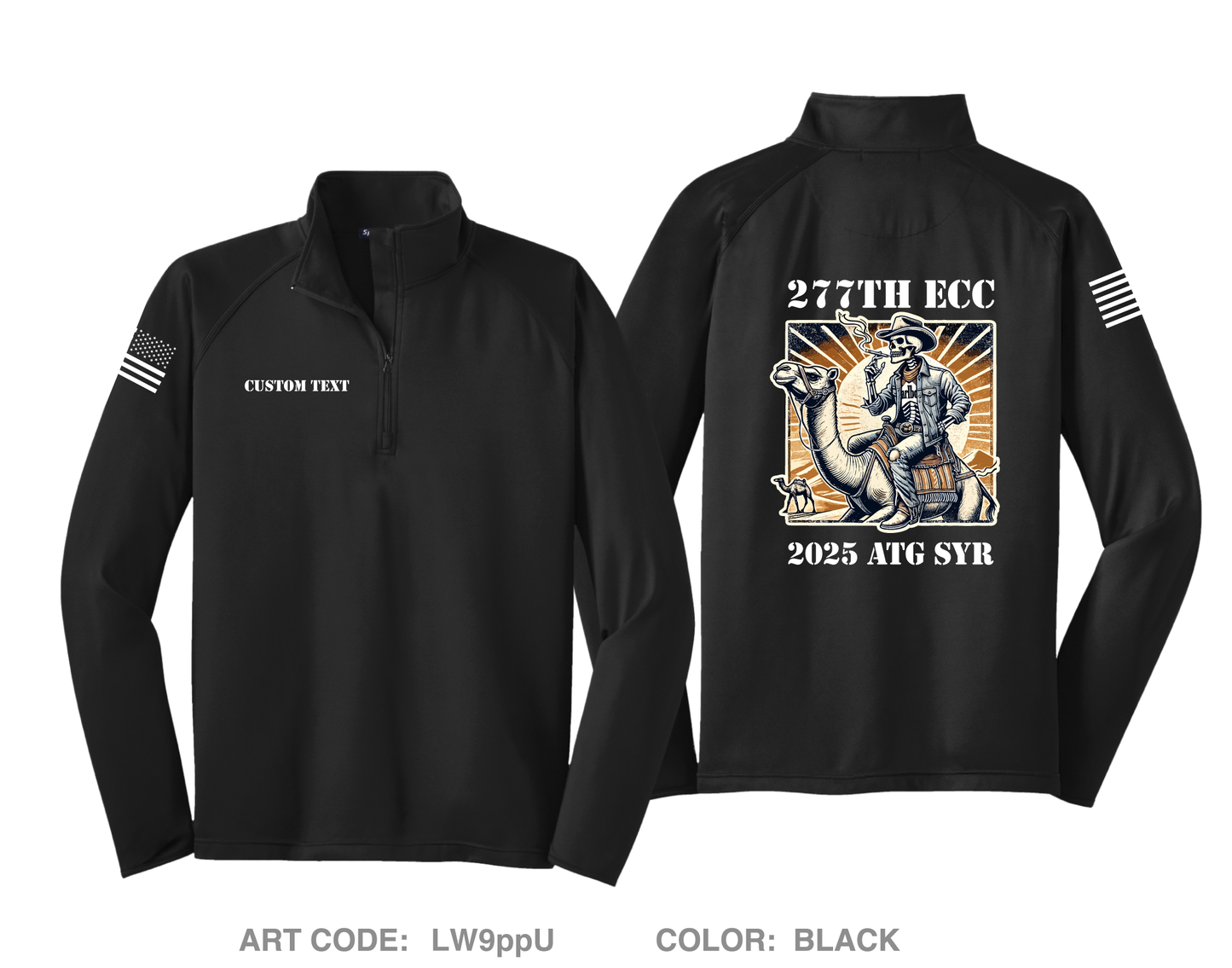 CUSTOM 2nd Platoon 277th ECC Hi-Tech Performance Quarter-Zip Fleece Jacket - LW9ppU