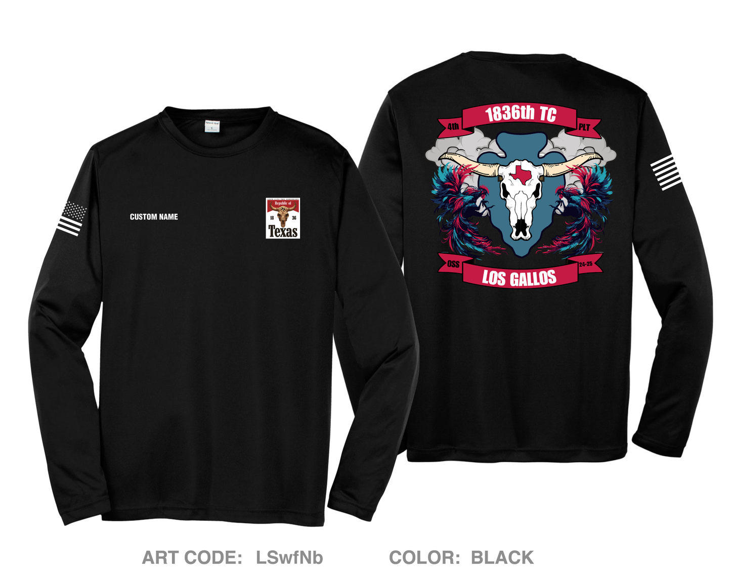 CUSTOM 4th Plt 1836th Combat HET Co Hi-Tech Performance Unisex LS Tee - LSwfNb