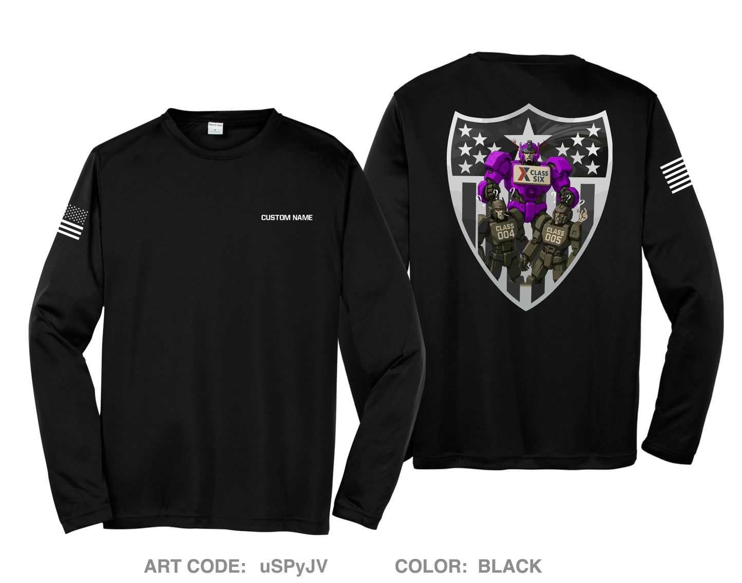 CUSTOM Class Six Hi-Tech Performance Unisex LS Tee - uSPyJV