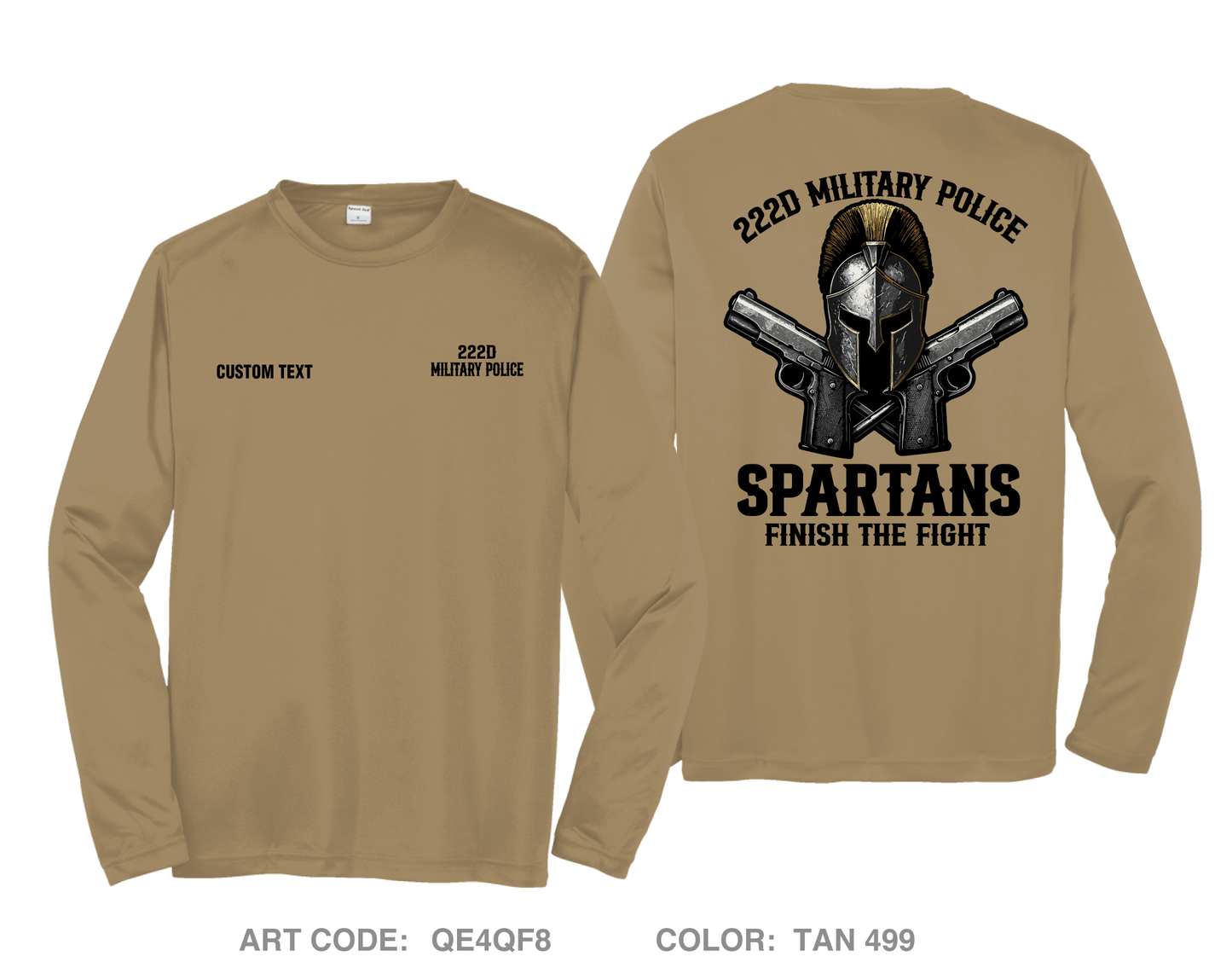 CUSTOM 222 Military Police Company Fundraising Collection Hi-Tech Performance Unisex LS Tee - QE4QF8