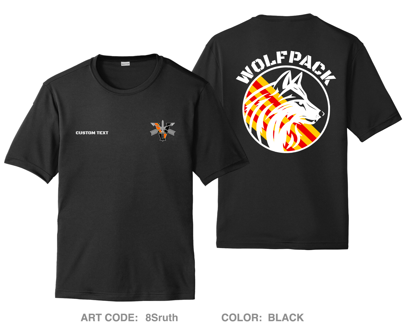 CUSTOM Alpha Company, Group Support Battalion, 5th Special Forces Group (Airborne) Hi-Tech Performance Unisex SS Tee - 8Sruth