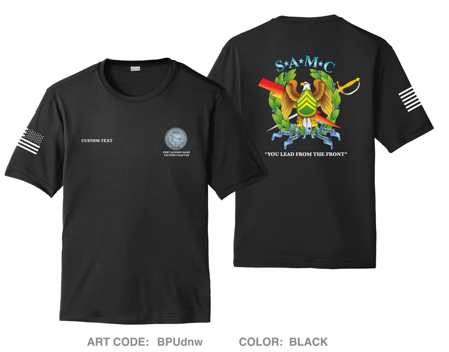 CUSTOM Ft Jackson SAMC Voctory Chapter Fundraising Collection Hi-Tech Performance Unisex SS Tee - BPUdnw