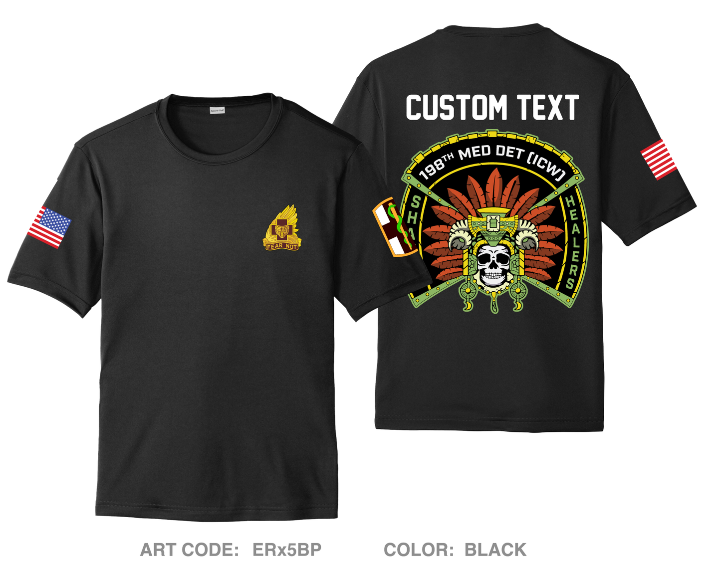 CUSTOM 198th Medical Detachment - ICW Hi-Tech Performance Unisex SS Tee - ERx5BP