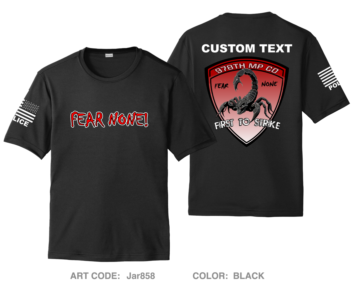 CUSTOM 978TH MP CO Fundraising Collection Hi-Tech Performance Unisex SS Tee - Jar858