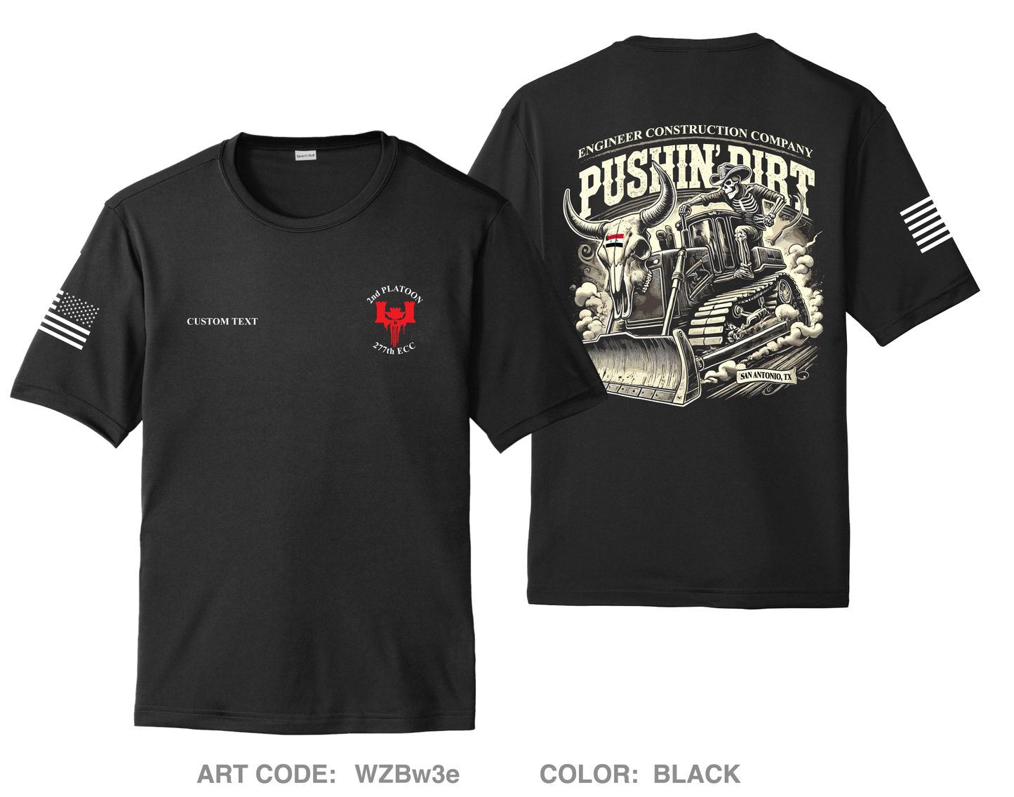CUSTOM 2nd Platoon 277th ECC Hi-Tech Performance Unisex SS Tee - WZBw3e