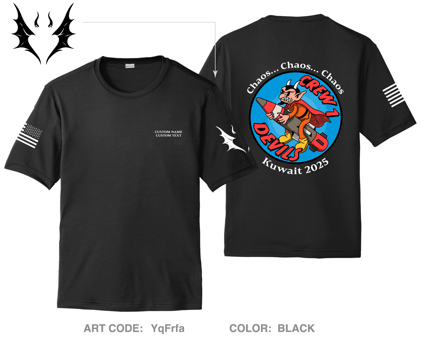 CUSTOM Bravo 1-44 ADA Crew 1 Hi-Tech Performance Unisex SS Tee - YqFrfa