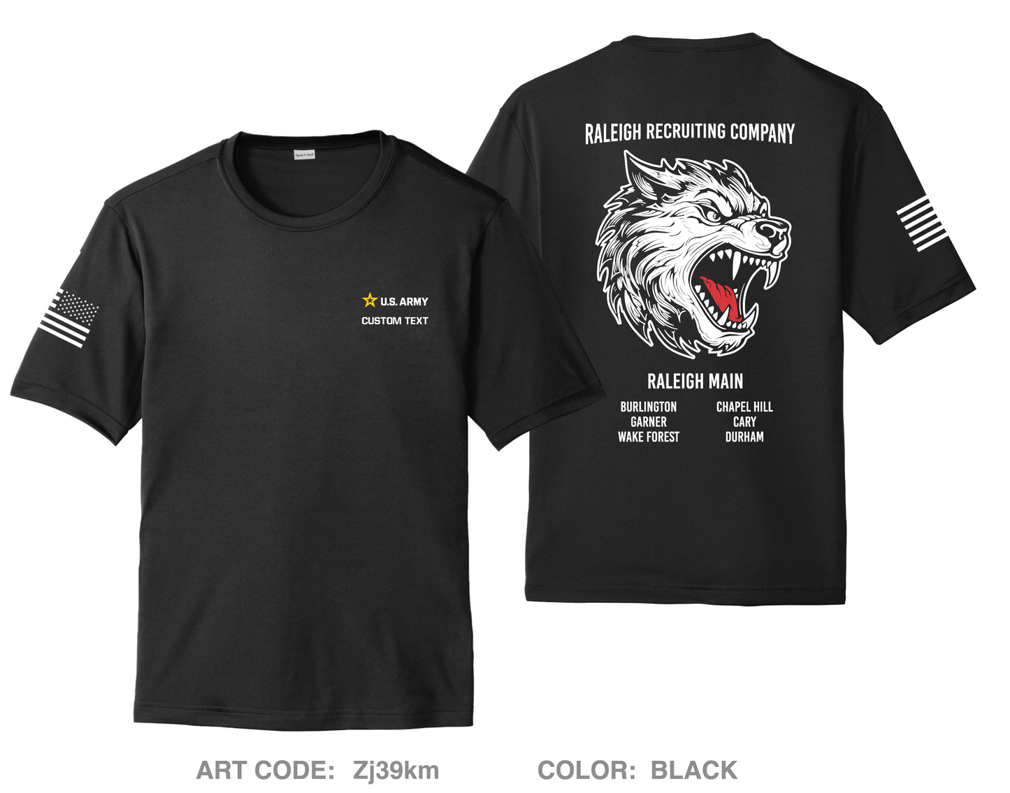 CUSTOM Raleigh Recruiting Company Hi-Tech Performance Unisex SS Tee - Zj39km
