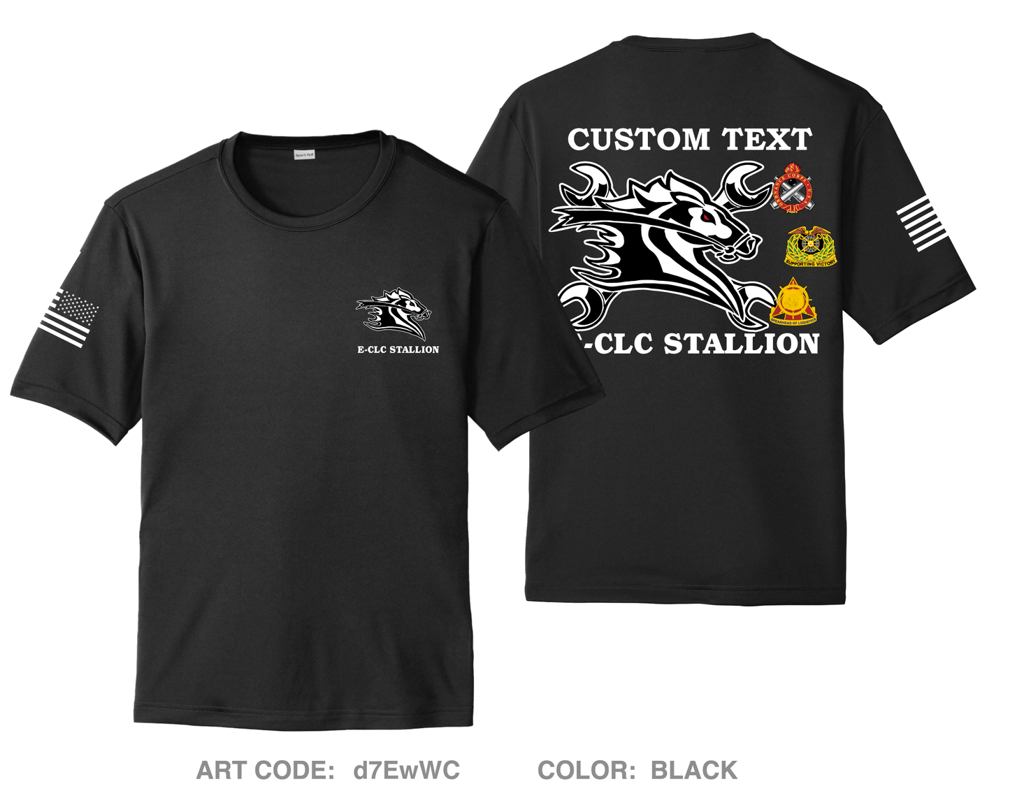 CUSTOM HFSC Stallion Hi-Tech Performance Unisex SS Tee - d7EwWC