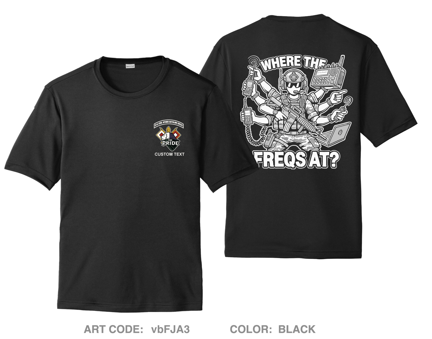 CUSTOM 91st Civil Affairs Battalion Hi-Tech Performance Unisex SS Tee - vbFJA3