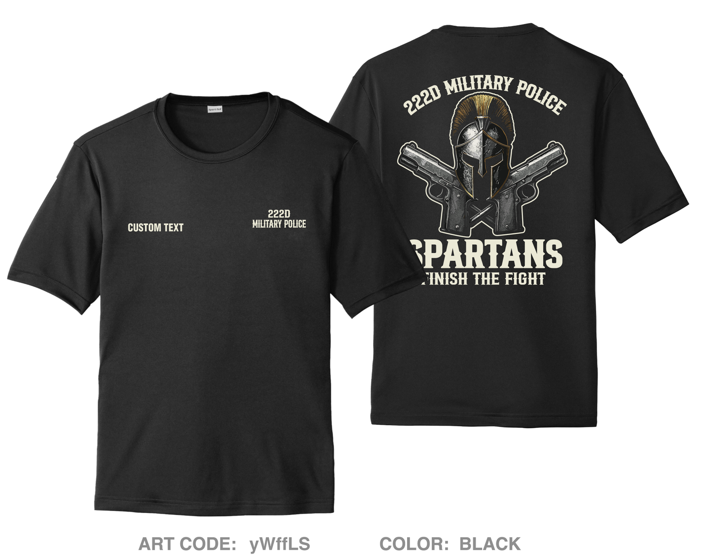 CUSTOM 222 Military Police Company Fundraising Collection Hi-Tech Performance Unisex SS Tee - yWffLS