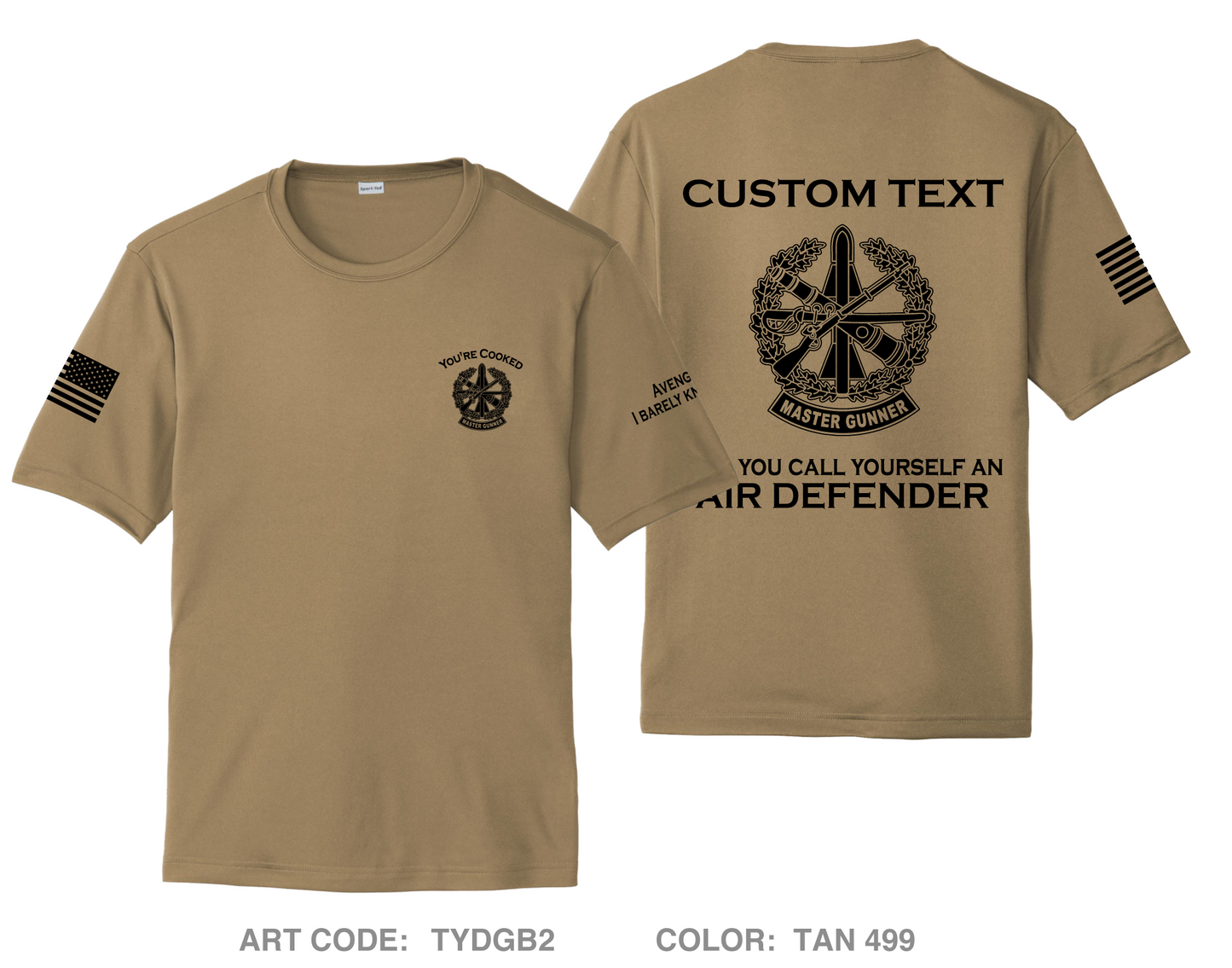 CUSTOM Avenger Master Gunner Hi-Tech Performance Unisex SS Tee - TYDGB2