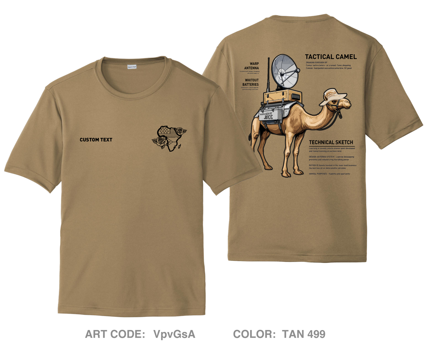CUSTOM CJTF-HOA Hi-Tech Performance Unisex SS Tee - VpvGsA