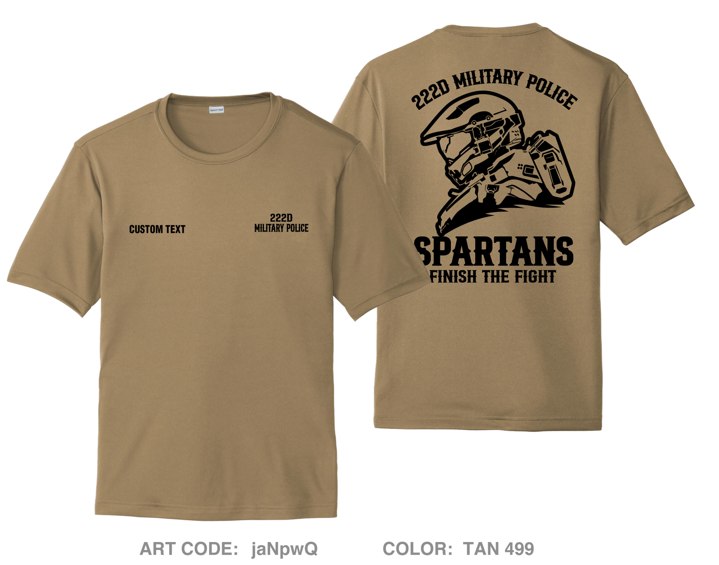 CUSTOM 222 Military Police Company Fundraising Collection Hi-Tech Performance Unisex SS Tee - jaNpwQ