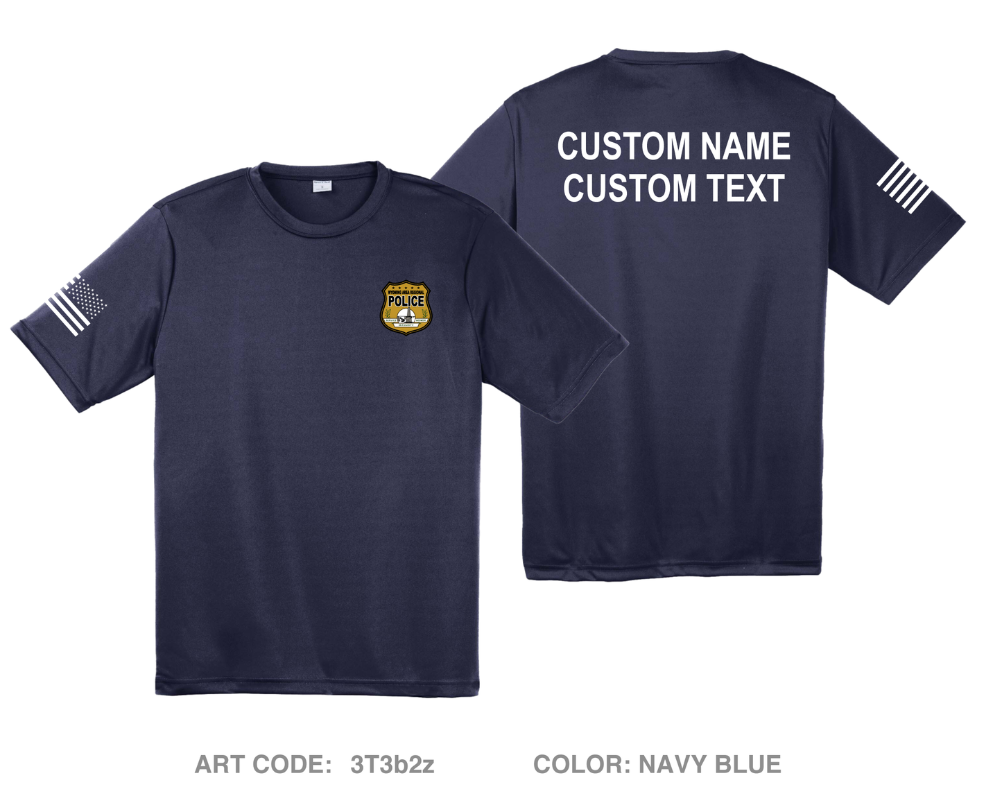 CUSTOM Wyoming Area Regional Police Hi-Tech Performance Unisex SS Tee - 3T3b2z