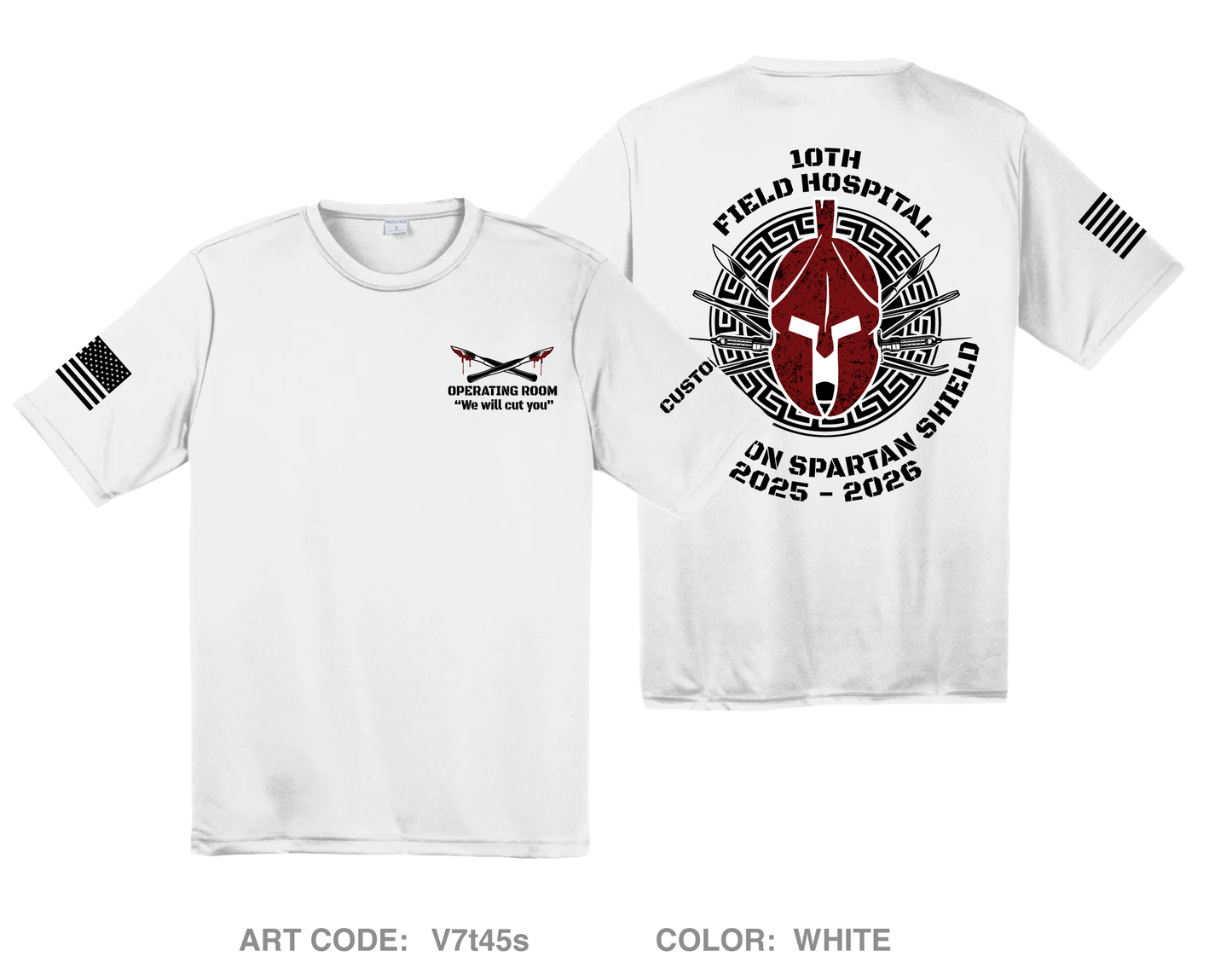 CUSTOM 10th Field Hospital Hi-Tech Performance Unisex SS Tee - V7t45s
