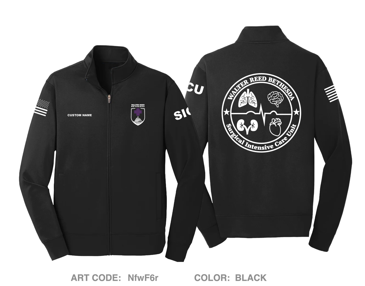 CUSTOM WRNMMC Surgical ICU Hi-Tech Performance Full-Zip Fleece Jacket - NfwF6r