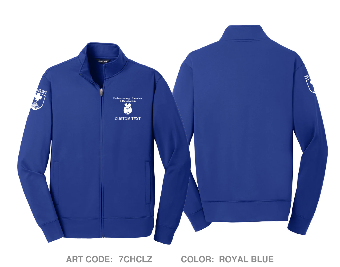 CUSTOM Walter Reed National Military Medical Center Endocrinology Hi-Tech Performance Full-Zip Fleece Jacket - 7CHCLZ