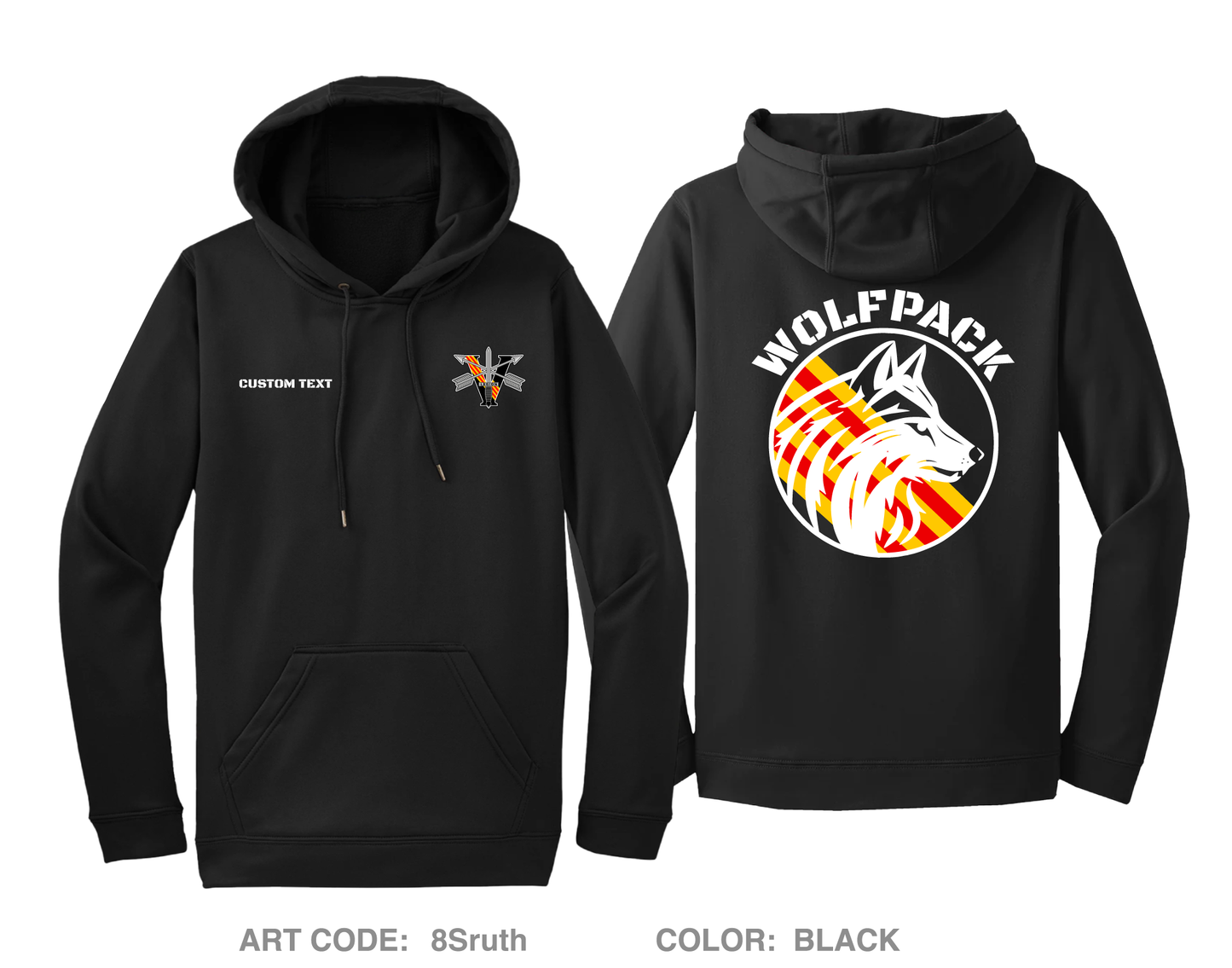 CUSTOM Alpha Company, Group Support Battalion, 5th Special Forces Group (Airborne) Hi-Tech Performance Hoodie - 8Sruth