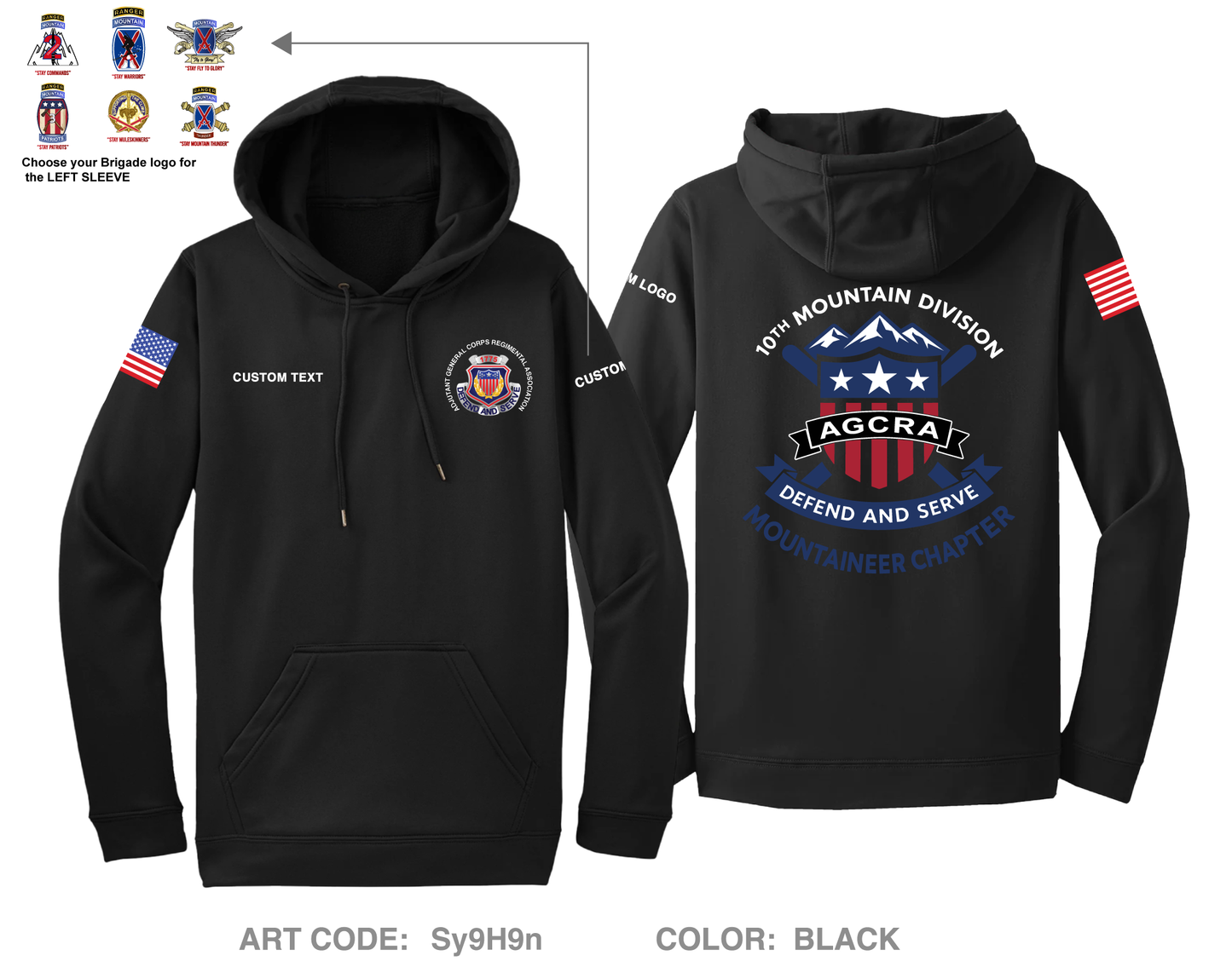 CUSTOM Mountaineer Agcra Hi-Tech Performance Hoodie - Sy9H9n