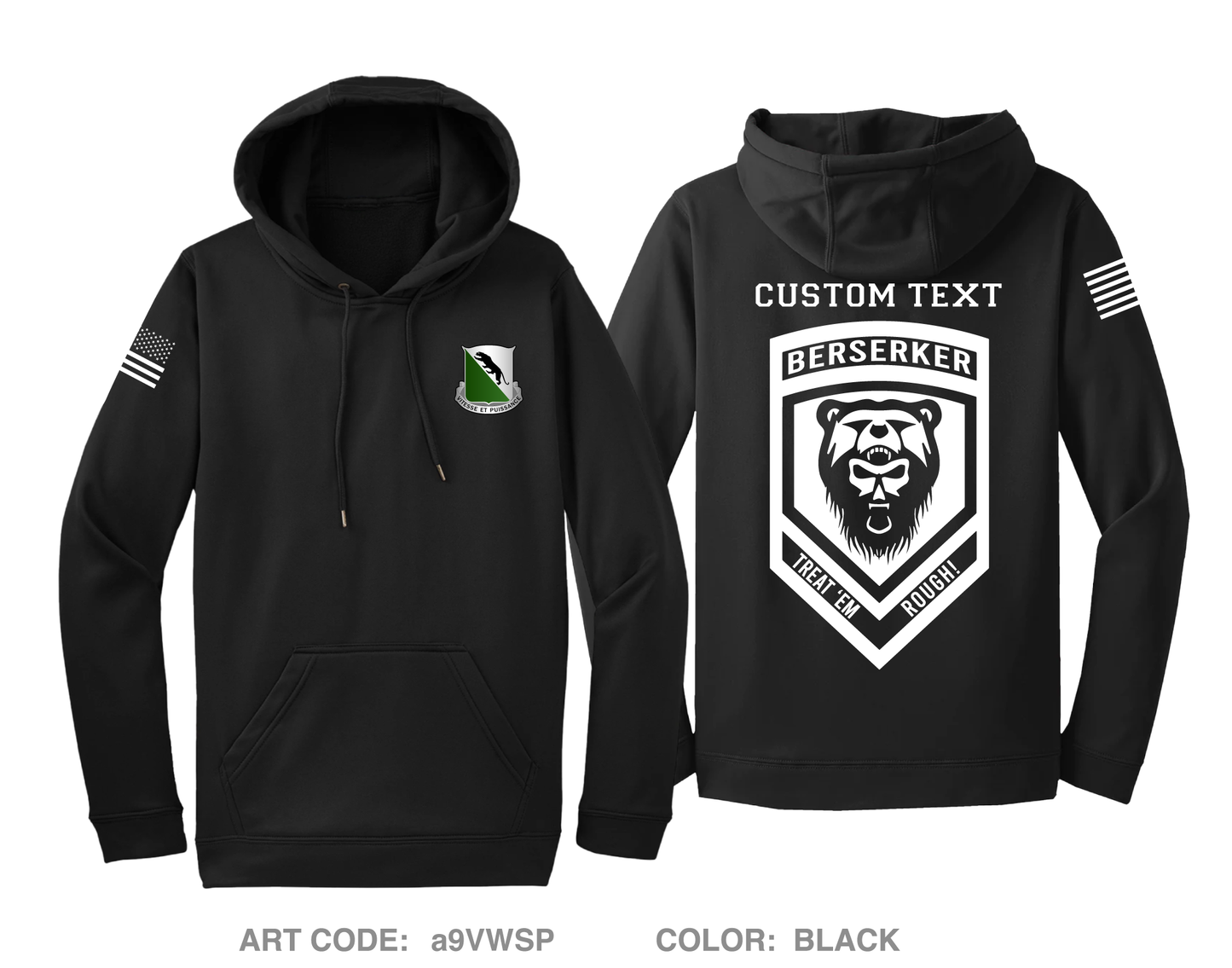 CUSTOM Berserker 3-69AR Hi-Tech Performance Hoodie - a9VWSP
