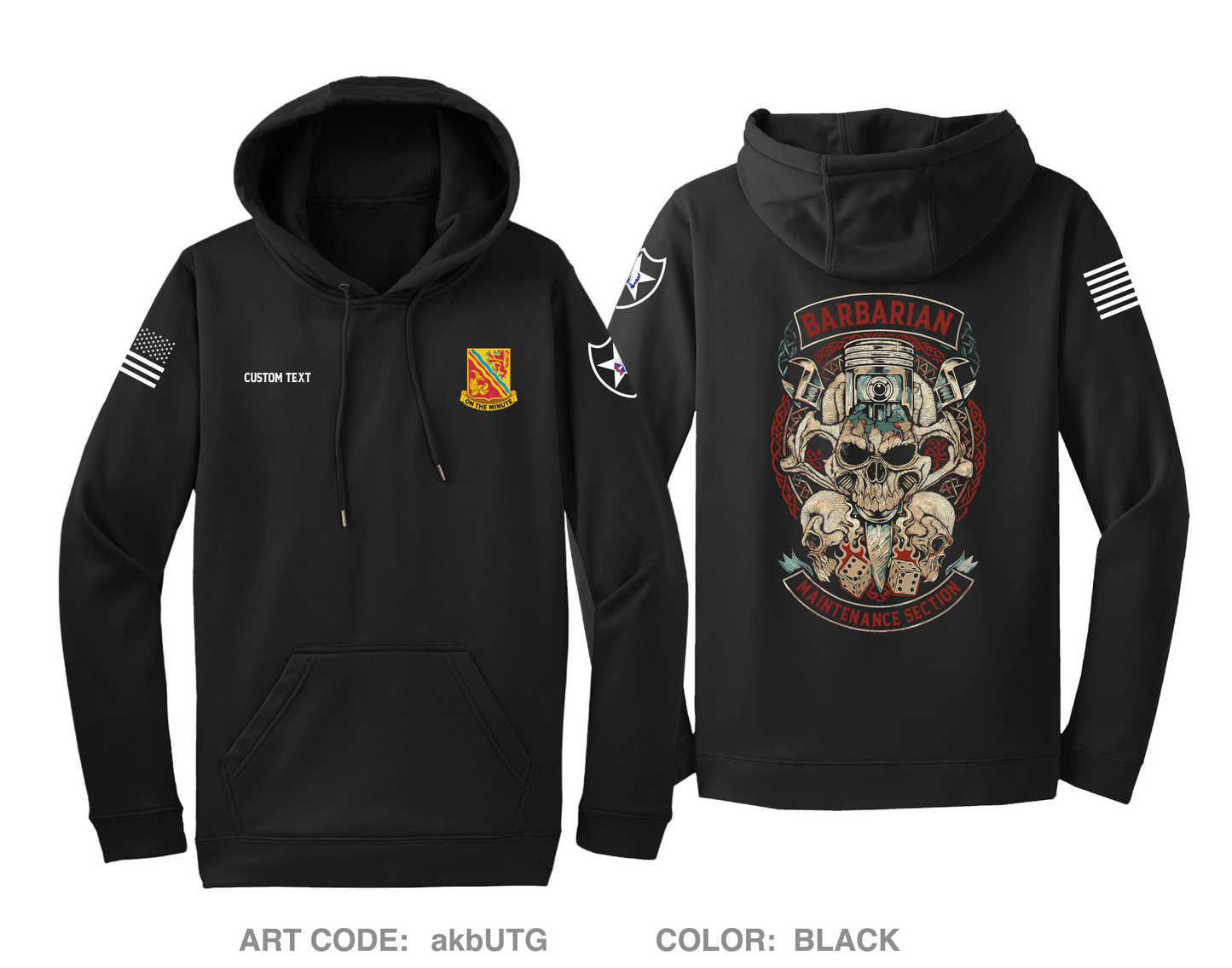 CUSTOM Bravo MST, 579th FSC Hi-Tech Performance Hoodie - akbUTG