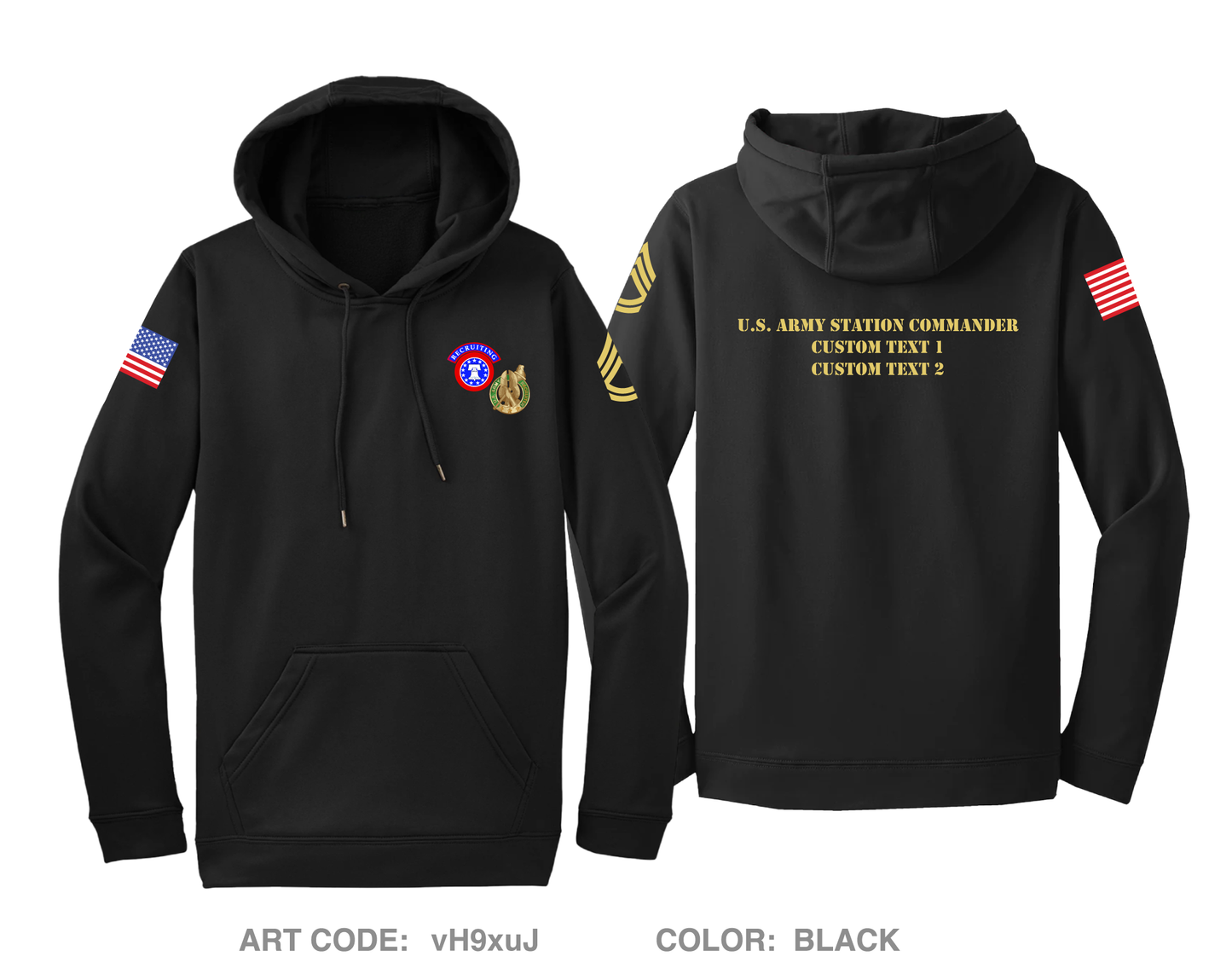 CUSTOM Kalamazoo Army Recruiting station Hi-Tech Performance Hoodie - vH9xuJ