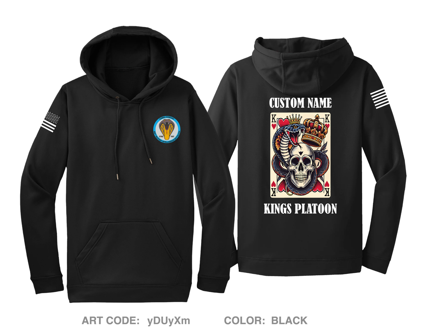 CUSTOM Kings Platoon Charlie Company 305th MI BN Hi-Tech Performance Hoodie - yDUyXm