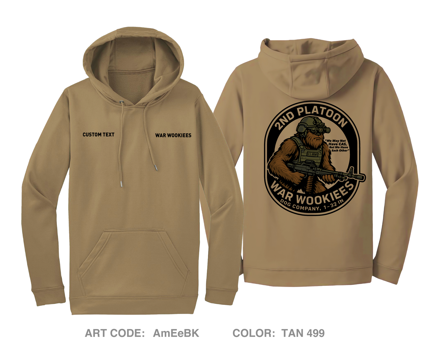 CUSTOM 10th Mountain Hi-Tech Performance Hoodie - AmEeBK